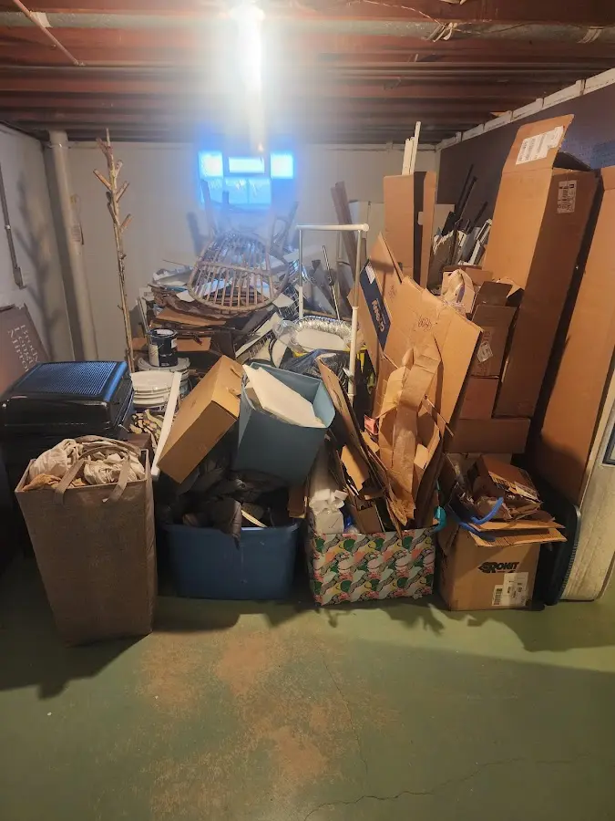 Roll-off dumpster container at job site for Roll Off Dumpster Rental in Huron